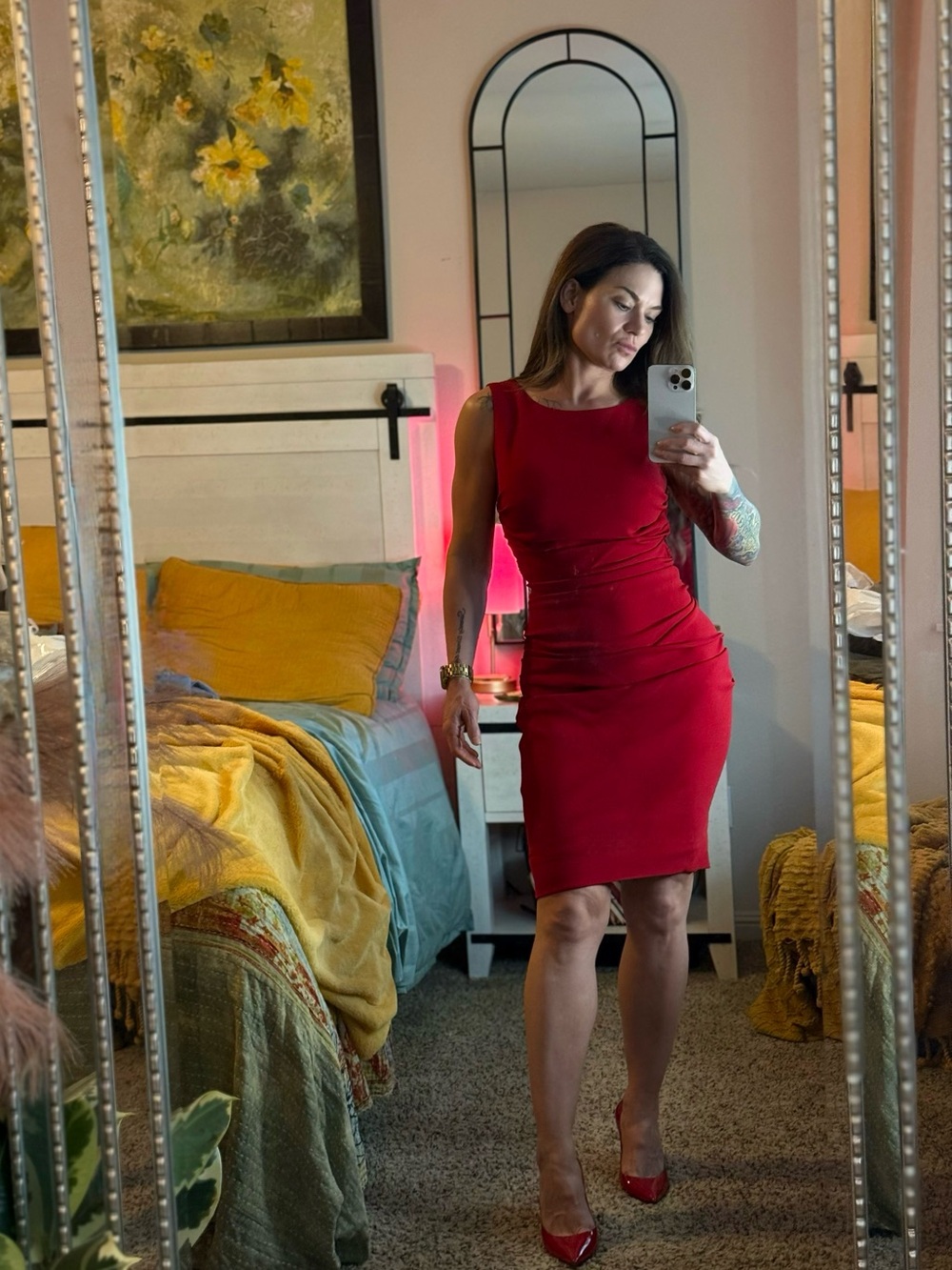 Dolce and Gabbana Red sheath dress